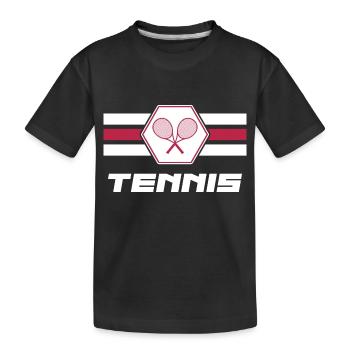 Tennis Match Ball Tennis Players Tennis Club - Kids' Premium Organic T-Shirt - black - Front