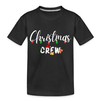 Équipage de Noël - T-shirt bio Premium Enfant - noir - Devant