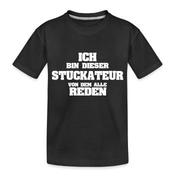 Stuckateur als Beruf - Kinder Premium Bio T-Shirt - Schwarz - Vorne