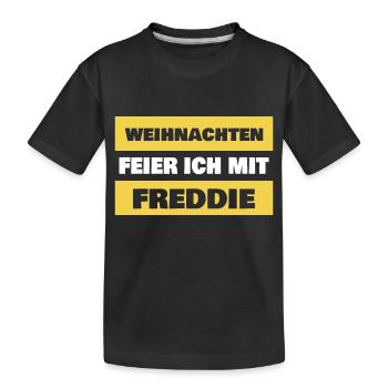 First name Freddie - Kids' Premium Organic T-Shirt - black - Front
