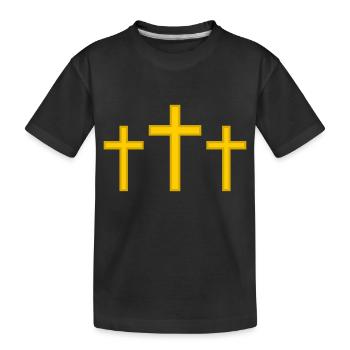 Trois Croix - T-shirt bio Premium Enfant - noir - Devant
