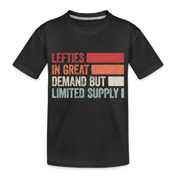 Fier des gauchers - T-shirt bio Premium Enfant - noir - Devant