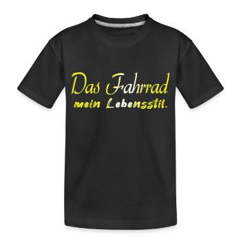 Fahrrad Fahrrad Fahrrad Fahrrad Biker MTB 8 - Kinder Premium Bio T-Shirt - Schwarz - Vorne