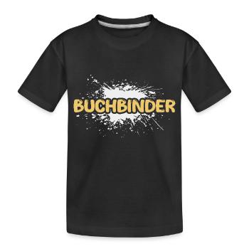 Buchbinder - Kinder Premium Bio T-Shirt - Schwarz - Vorne