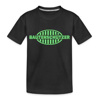 Job Building Protector - Kids' Premium Organic T-Shirt - black - Front
