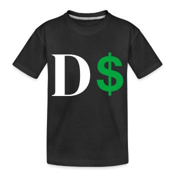 Lettre d dollar - T-shirt bio Premium Enfant - noir - Devant