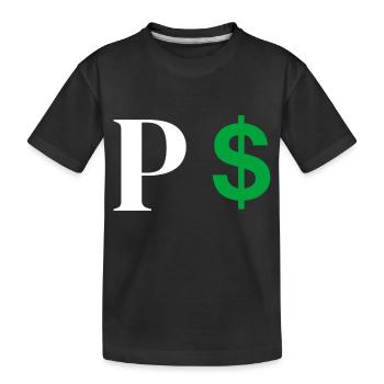 Buchstabe p Dollar - Kinder Premium Bio T-Shirt - Schwarz - Vorne