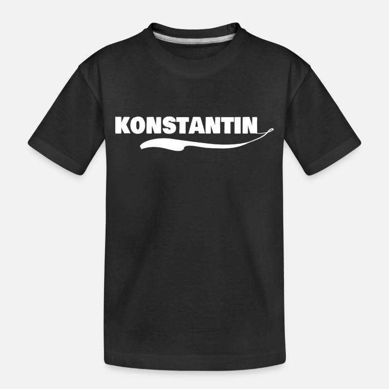 konstantin als Vorname - Kinder Premium Bio T-Shirt - Schwarz