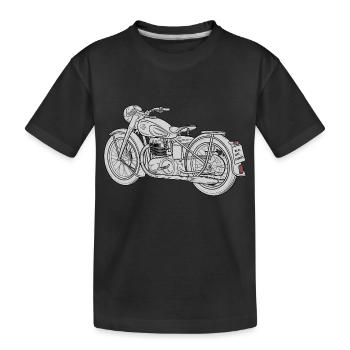 Croquis de moto - T-shirt bio Premium Enfant - noir - Devant