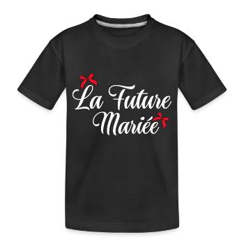 La future mariée noeud - T-shirt bio Premium Enfant - noir - Devant
