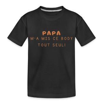 Baby - Birth - Pregnancy - Dad - Mom - Baby - Kids' Premium Organic T-Shirt - black - Front