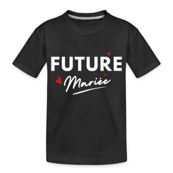 Zukünftige Brautherzen - Brautgeschenk - Kinder Premium Bio T-Shirt - Schwarz - Vorne