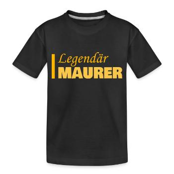 Profession : Maçon - T-shirt bio Premium Enfant - noir - Devant