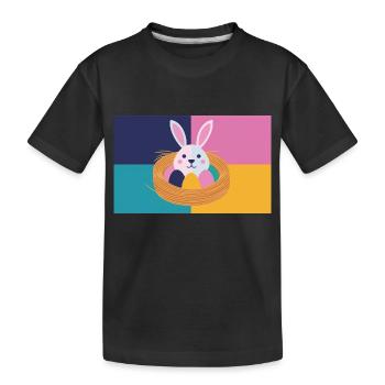 Easter Bunny No.05 - Kids' Premium Organic T-Shirt - black - Front