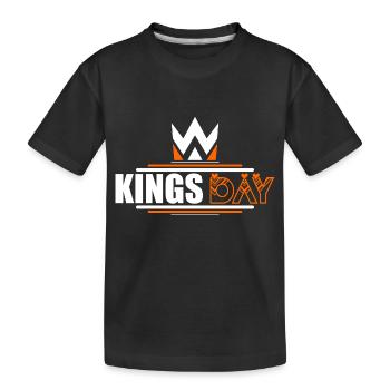 Kingsday - Kids' Premium Organic T-Shirt - black - Front