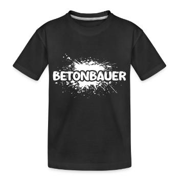 Betonbauer - Kinder Premium Bio T-Shirt - Schwarz - Vorne