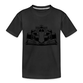 Rennwagen - Kinder Premium Bio T-Shirt - Schwarz - Vorne