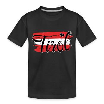 Drapeau Autriche Tyrol - T-shirt bio Premium Enfant - noir - Devant