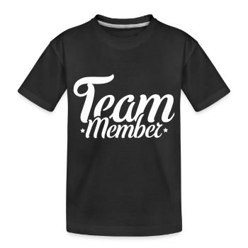 Team member - Kinder Premium Bio T-Shirt - Schwarz - Vorne