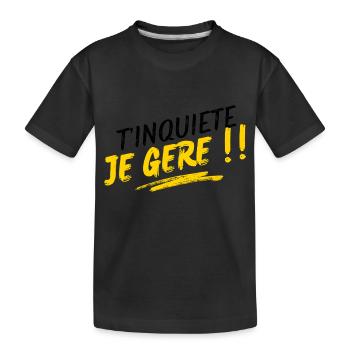 Keine Sorge, ich werde mich darum kümmern!! - Kinder Premium Bio T-Shirt - Schwarz - Vorne