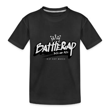 BattleRap Royalty – Kings Crown Edition - Kinder Premium Bio T-Shirt - Schwarz - Vorne