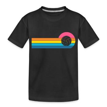 Volleyball - Kids' Premium Organic T-Shirt - black - Front