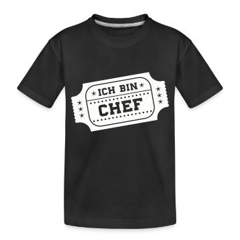 ich bin chef - Kinder Premium Bio T-Shirt - Schwarz - Vorne