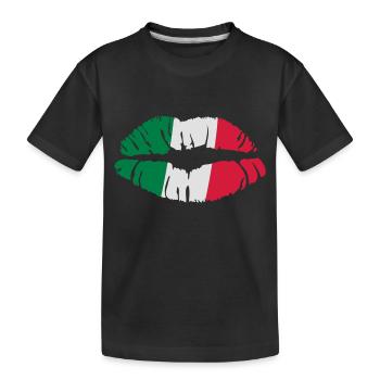 italy - Kids' Premium Organic T-Shirt - black - Front
