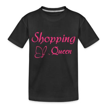 SHOPPING QUEEN - Kinder Premium Bio T-Shirt - Schwarz - Vorne