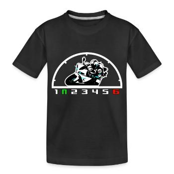 R1 1UP6DOWN - Kinder Premium Bio T-Shirt - Schwarz - Vorne