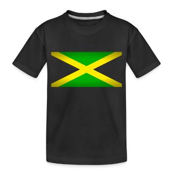 Jamaica (on black) - Kids' Premium Organic T-Shirt - black - Front