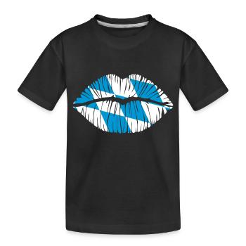 Kuss Bayern - Kinder Premium Bio T-Shirt - Schwarz - Vorne