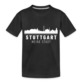 Stuttgart Meine Stadt - Kinder Premium Bio T-Shirt - Schwarz - Vorne