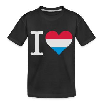 Ich liebe Holland - Kinder Premium Bio T-Shirt - Schwarz - Vorne