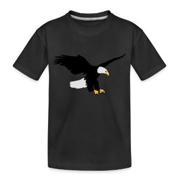 Eagle - Kids' Premium Organic T-Shirt - black - Front