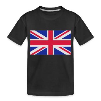 United Kingdom Flag (Union Jack) - Kids' Premium Organic T-Shirt - black - Front