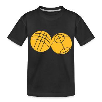 Boule petanque - Kids' Premium Organic T-Shirt - black - Front
