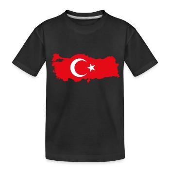 Turkey Outline - Kids' Premium Organic T-Shirt - black - Front