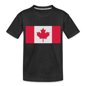 canada - Kids' Premium Organic T-Shirt - black - Front