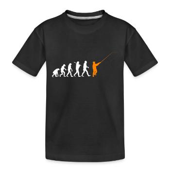 Evolution Angeln fishing Geburtstag Geschenk bday - T-shirt bio Premium Enfant - noir - Devant