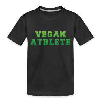 Veganer Sportler - Vegan Athlete - Kinder Premium Bio T-Shirt - Schwarz - Vorne