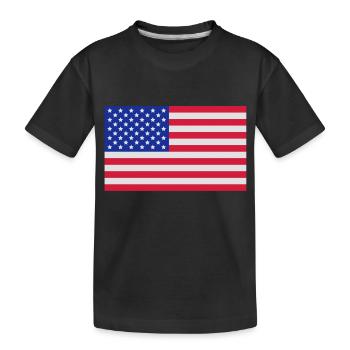 USA - United States of America - flag USA - - T-shirt bio Premium Enfant - noir - Devant