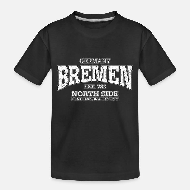 Bremen (white oldstyle) - Kinder Premium Bio T-Shirt - Schwarz