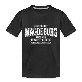 Magdeburg blanc (à l'ancienne) - T-shirt bio Premium Enfant - noir - Devant