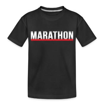 Marathon - Kinder Premium Bio T-Shirt - Schwarz - Vorne