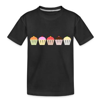 Cupcakes - T-shirt bio Premium Enfant - noir - Devant