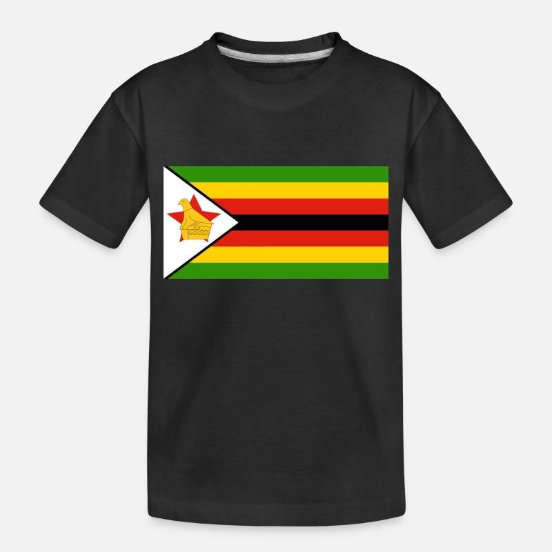 Simbabwe - Kinder Premium Bio T-Shirt - Schwarz