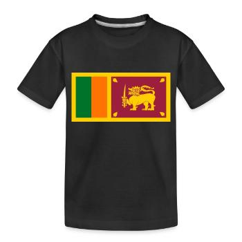 Sri Lanka Flagge - Kinder Premium Bio T-Shirt - Schwarz - Vorne