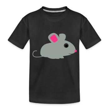 maus - Kinder Premium Bio T-Shirt - Schwarz - Vorne