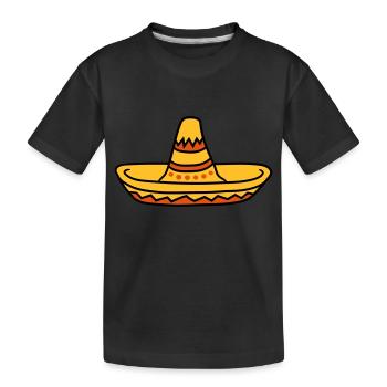 sombrero party hut feiern suedamerika mexiko mexik - Kinder Premium Bio T-Shirt - Schwarz - Vorne